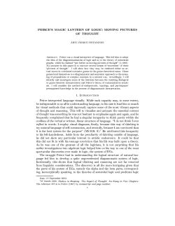 PEIRCE`S MAGIC LANTERN OF LOGIC: MOVING PICTURES OF