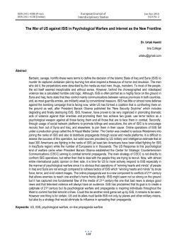 The War of US against ISIS in Psychological Warfare and Internet as