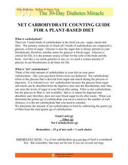 net carbohydrate counting guide for a plant