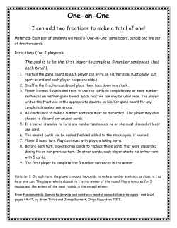 One-on-One - Kentucky Center for Mathematics