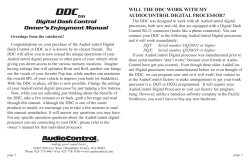AudioControl DDC Owner`s Manual