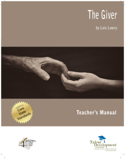 the Teacher`s Manual - Talent Development Secondary