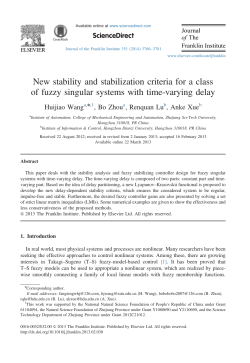 New stability and stabilization criteria for a class of fuzzy singular