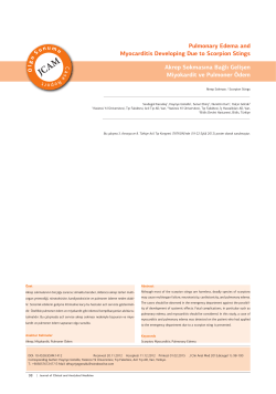 Pulmonary Edema and Myocarditis Developing Due to Scorpion