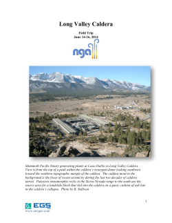 Long Valley Caldera - Great Basin Center for Geothermal Energy