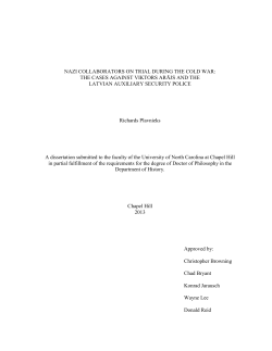 NAZI COLLABORATORS ON TRIAL DURING THE COLD WAR: THE