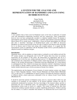 A SYSTEM FOR THE ANALYSIS AND REPRESENTATION OF