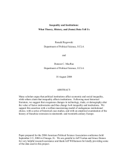 Inequality and Institutions