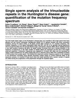 Single sperm analysis of the trinucleotide repeats in the