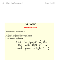 AB - 4.3 Point Slope Form.notebook
