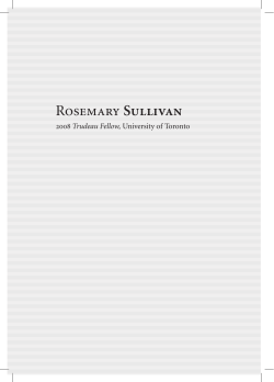 Rosemary Sullivan - Trudeau Foundation