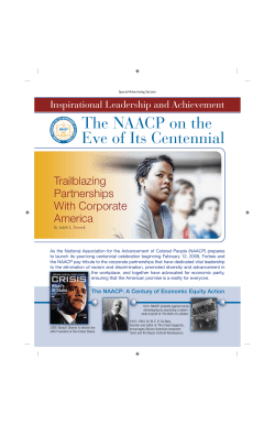 The NAACP on the Eve of Its Centennial