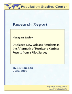 Displaced New Orleans Residents in the Aftermath of Hurricane