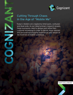 Cutting Through Chaos in the Age of "Mobile Me"