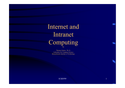 Internet and Intranet Computing
