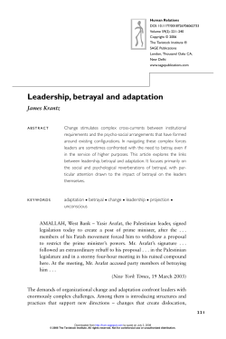 Leadership, betrayal and adaptation
