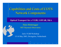 Capability and Cost of COTS Networking Components