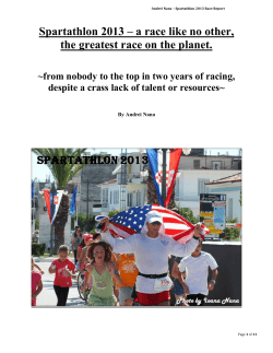 Spartathlon 2013 &ndash; a race like no other, the greatest race on the
