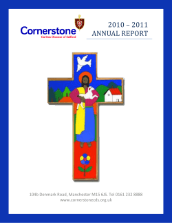 annual report - Cornerstone Day Centre