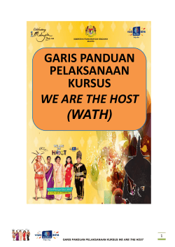 Garis Panduan Pelaksanaan Kursus We Are The Host
