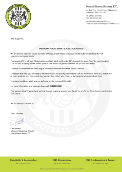 1 Plus 2 2014-15 - Forest Green Rovers Football Club