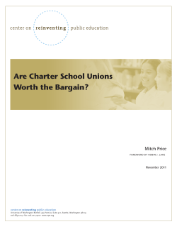 Are Charter School Unions Worth the Bargain?