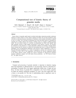 Computational test of kinetic theory of granular media
