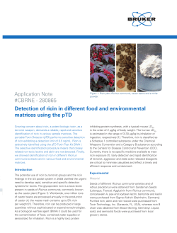 Application Note #CBRNE - 280865 Detection of ricin in