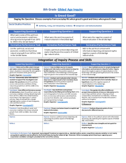 8th Grade Gilded Age Inquiry Is Greed Good? Integration of Inquiry