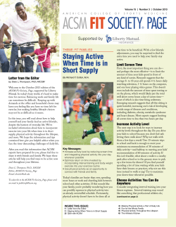 Fit Families - American College of Sports Medicine