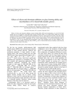 Effects of silicon and chromium additions on glass forming ability