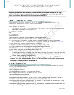 Disney Worldwide Conservation Fund Annual Grants