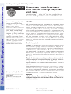 Biogeographic ranges do not support niche theory in radiating