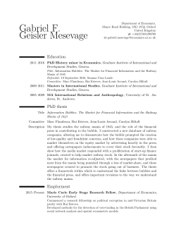 CV - Gabriel Geisler Mesevage