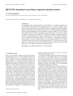 HD271791: dynamical versus binary