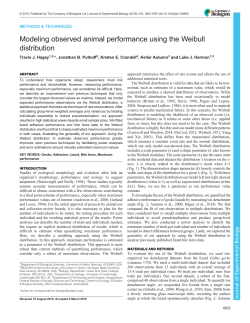 Modeling observed animal performance using the Weibull distribution