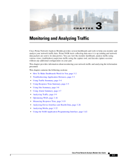 Monitoring and Analyzing Traffic