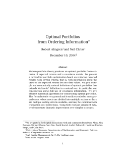 Optimal Portfolios from Ordering Information