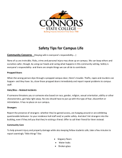 Safety Tips for Campus Life
