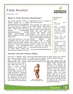 Fetal Alcohol Syndrome - Milestone Centers, Inc.