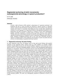 Segmental anchoring of pitch movements