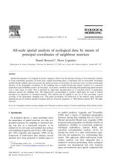 All-scale spatial analysis of ecological data by means of principal