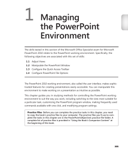 1 Managing the PowerPoint Environment - LABTECH e