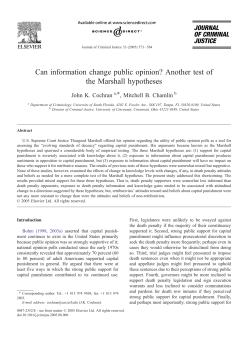 Can information change public opinion? Another test of the Marshall