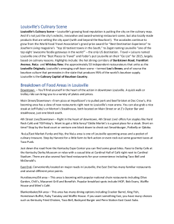 Louisville`s Culinary Scene Breakdown of Food Areas in Louisville