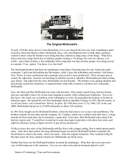 The Story of McDonald`s