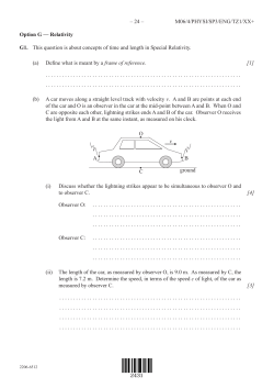 IB Questions on Special Relativity