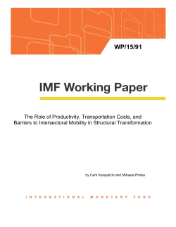 The Role of Productivity, Transportation Costs, and Barriers to