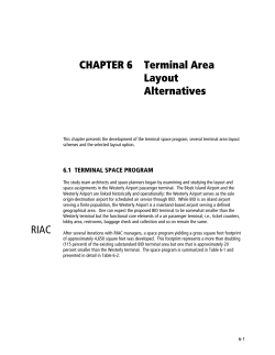 RIAC CHAPTER 6 Terminal Area Layout Alternatives