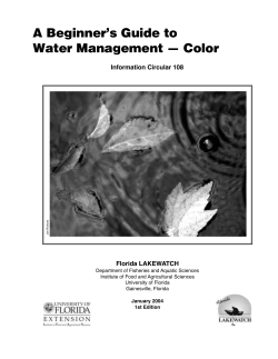 A Beginner`s Guide to Water Management &mdash; Color